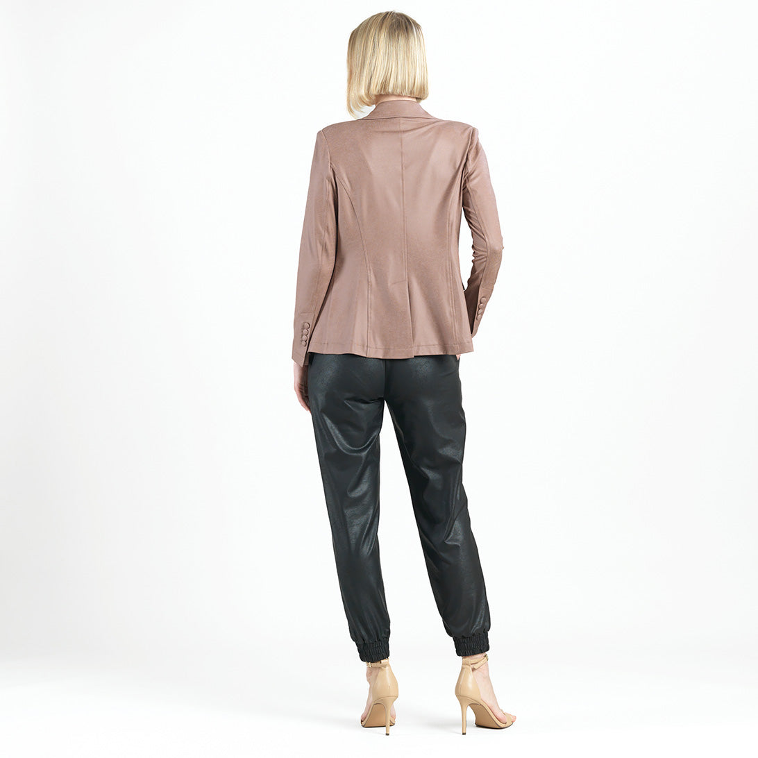 Liquid Leather™ Signature Pocket Blazer - Taupe - Clara Sunwoo
