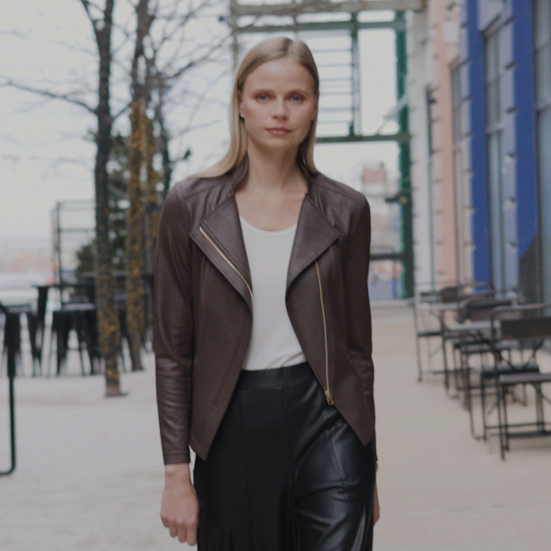 Liquid Leather™ Signature Jacket - Brown - Clara Sunwoo