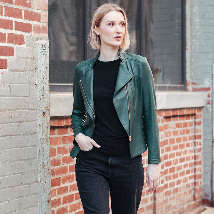 Liquid Leather™ Signature Jacket - Hunter Green - Clara Sunwoo
