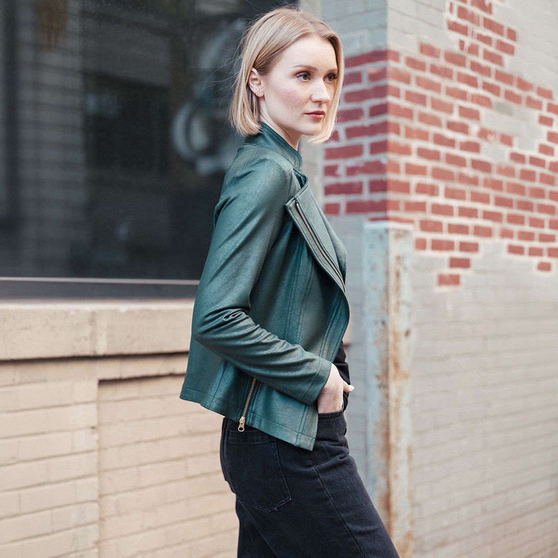 Liquid Leather™ Signature Jacket - Hunter Green - Clara Sunwoo