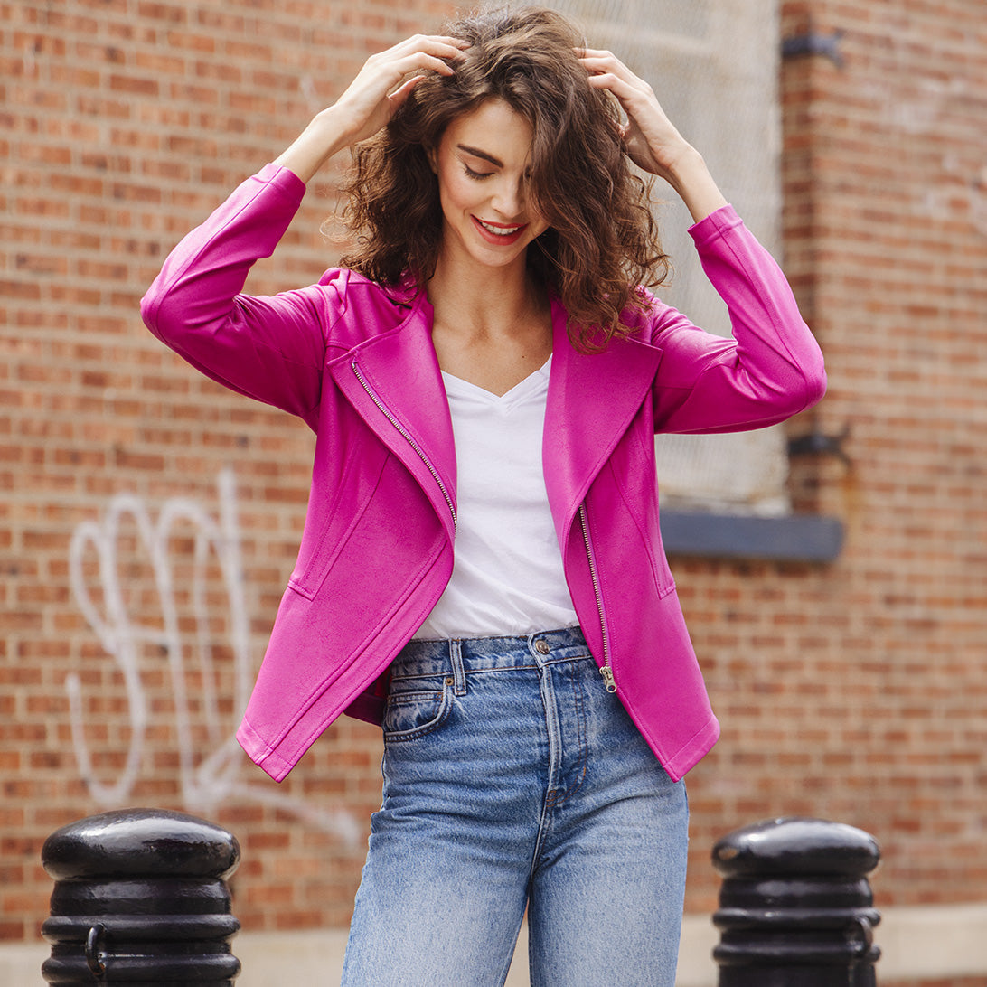 Liquid Leather™ Signature Jacket - Magenta - Clara Sunwoo