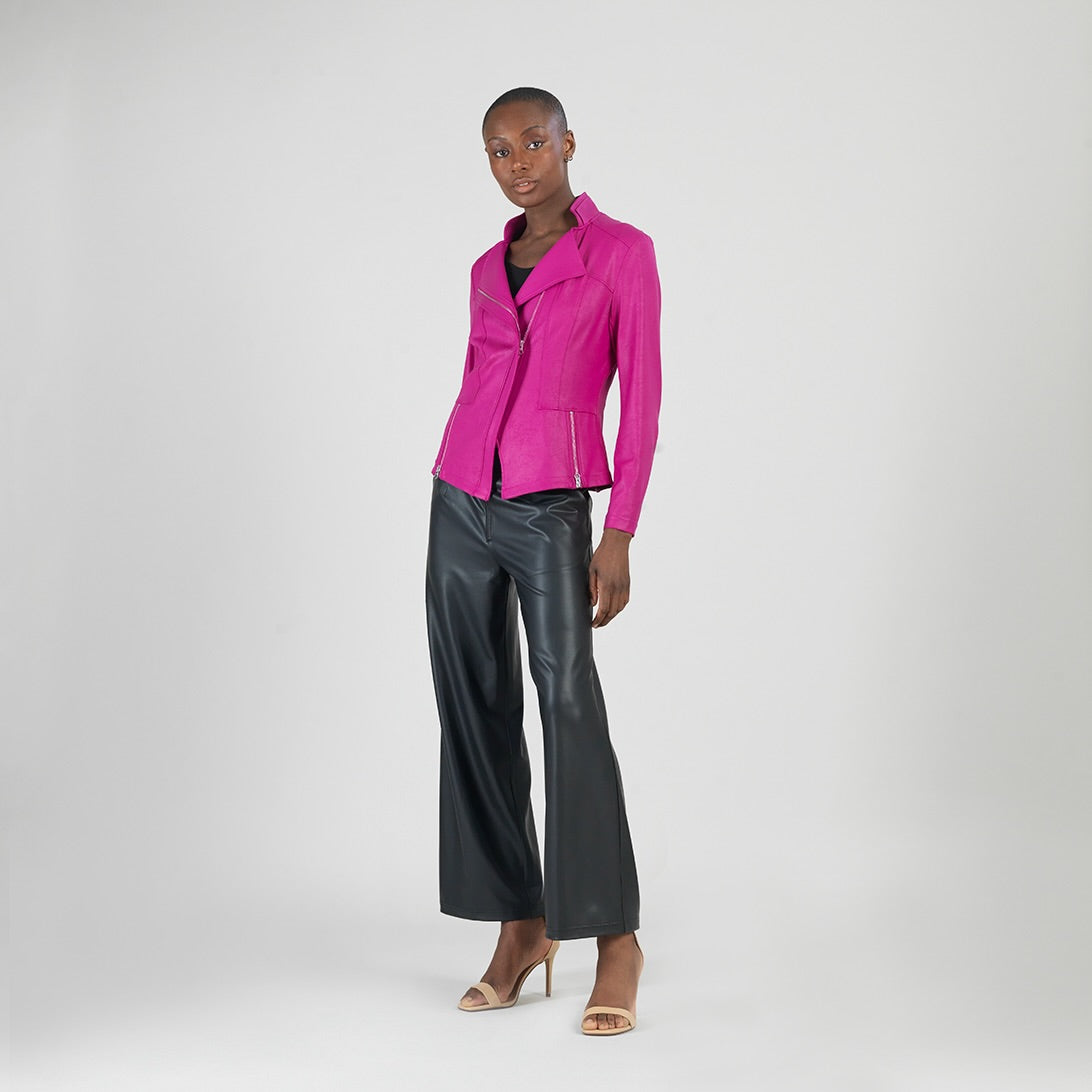 Liquid Leather™ Signature Jacket - Magenta - Clara Sunwoo