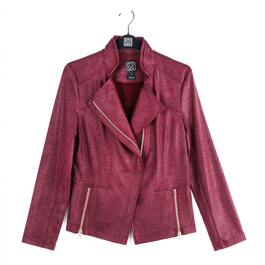 Liquid Leather™ Signature Jacket - Merlot - Clara Sunwoo