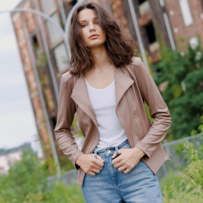 Liquid Leather™ Signature Jacket - Taupe
