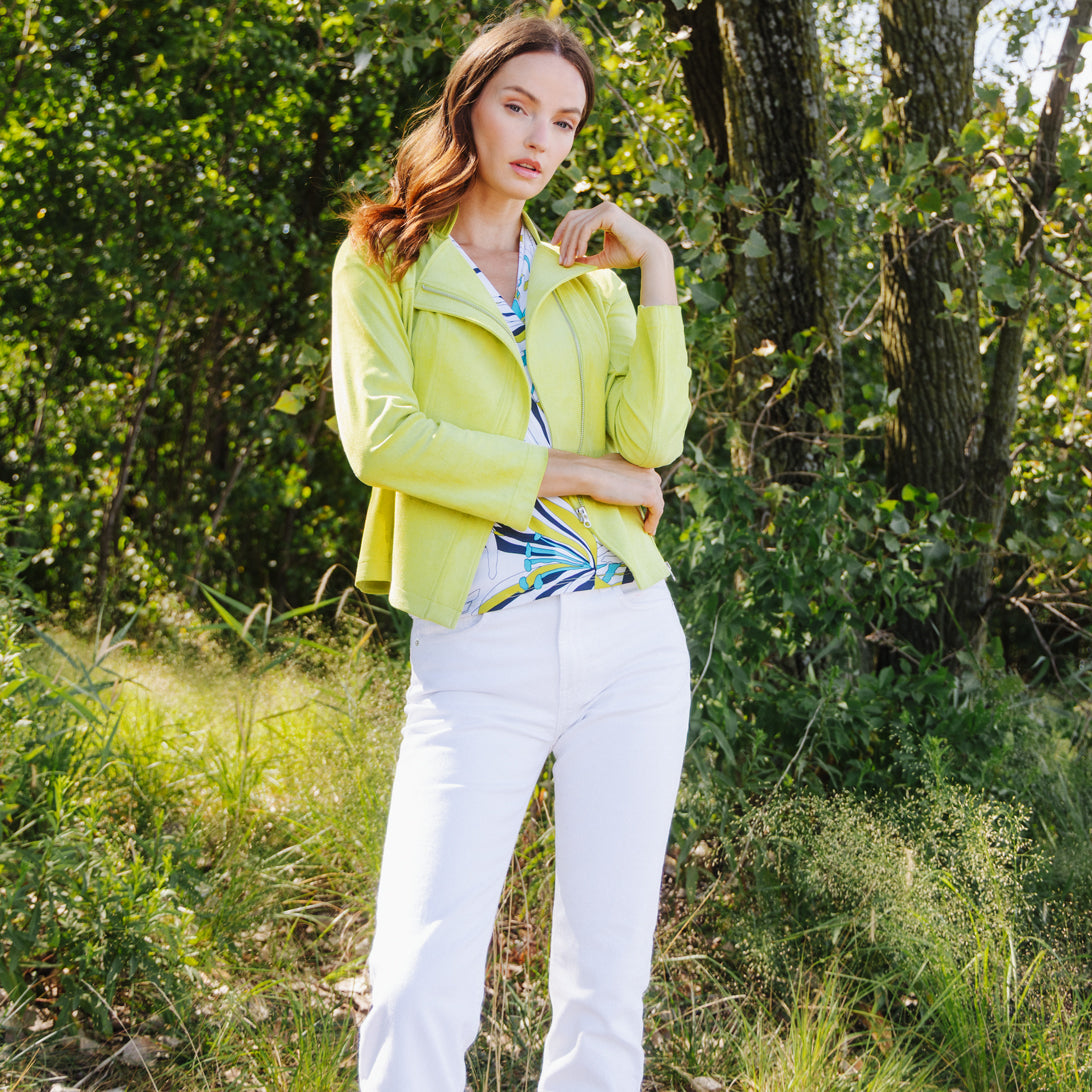 Soft Suede - Signature Jacket - Lime - Clara Sunwoo