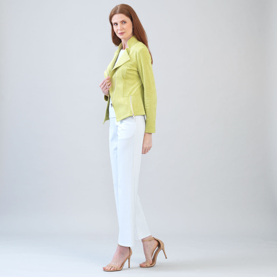 Soft Suede - Signature Jacket - Lime - Clara Sunwoo