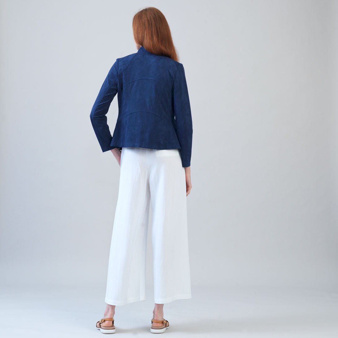 Soft Suede - Signature Jacket - Navy - Clara Sunwoo