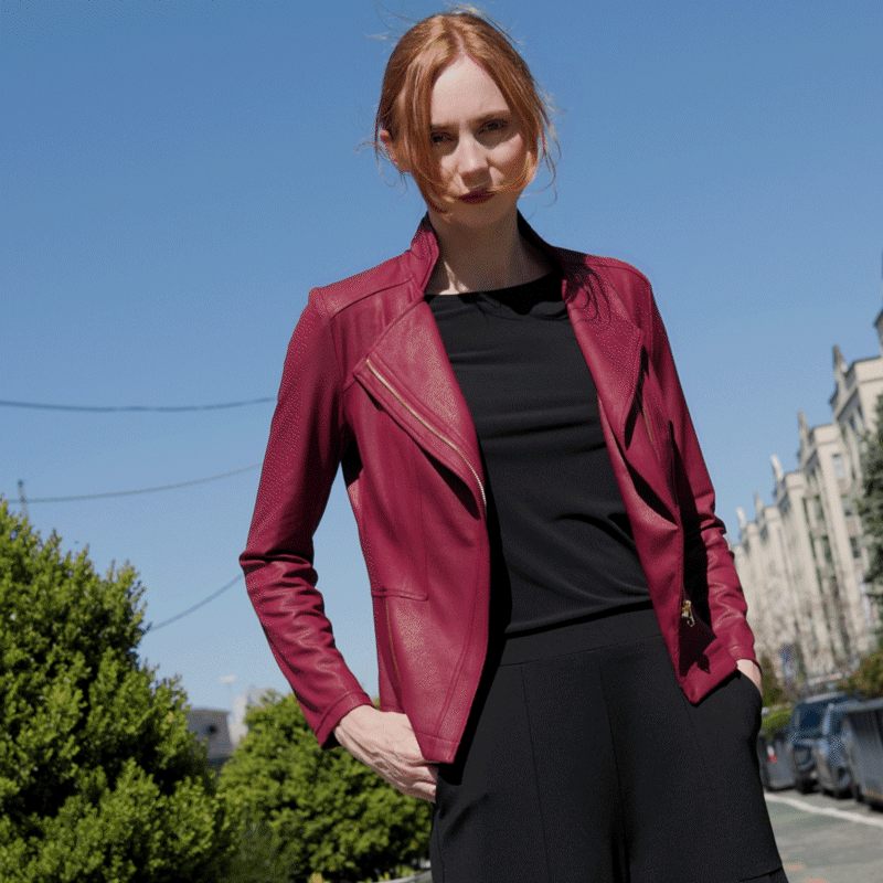 Liquid Leather™ Signature Jacket - Merlot - Clara Sunwoo