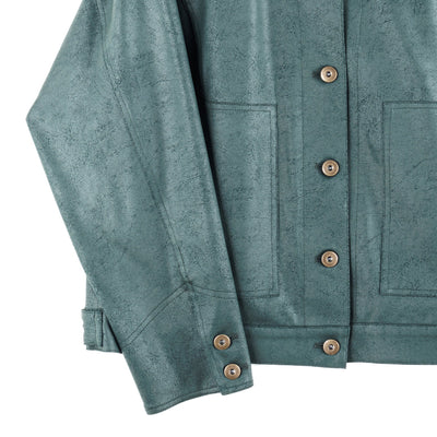 Liquid Leather™ Button Closure Pocket Jacket - Hunter Green - Limited Sizes!