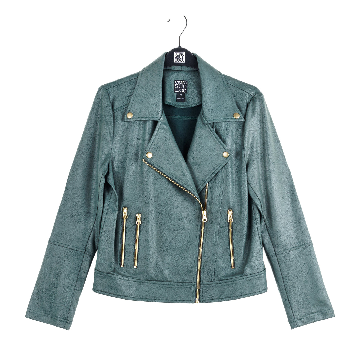 Liquid Leather™ Moto Zip Jacket - Hunter Green - Final Sale