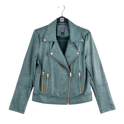 Liquid Leather™ Moto Zip Jacket - Hunter Green - Final Sale