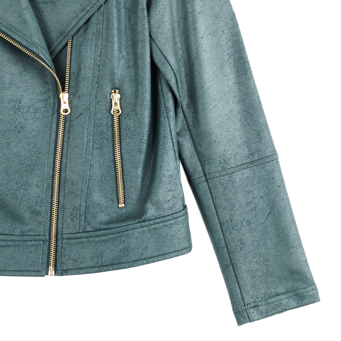 Liquid Leather™ Moto Zip Jacket - Hunter Green - Final Sale