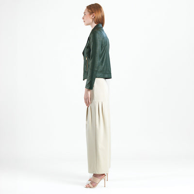 Liquid Leather™ Moto Zip Jacket - Hunter Green - Final Sale