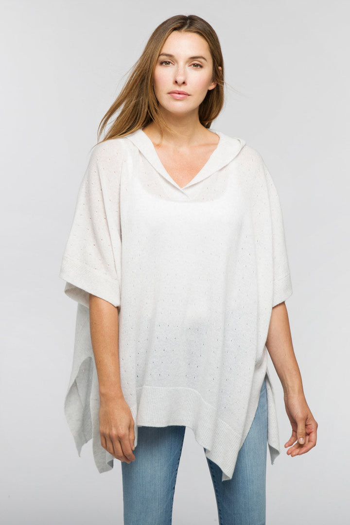 DROPSTITCH HOODED PONCHO