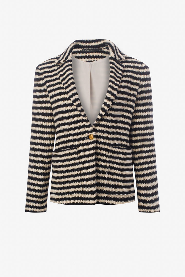 Notch collar jacket patch pockets