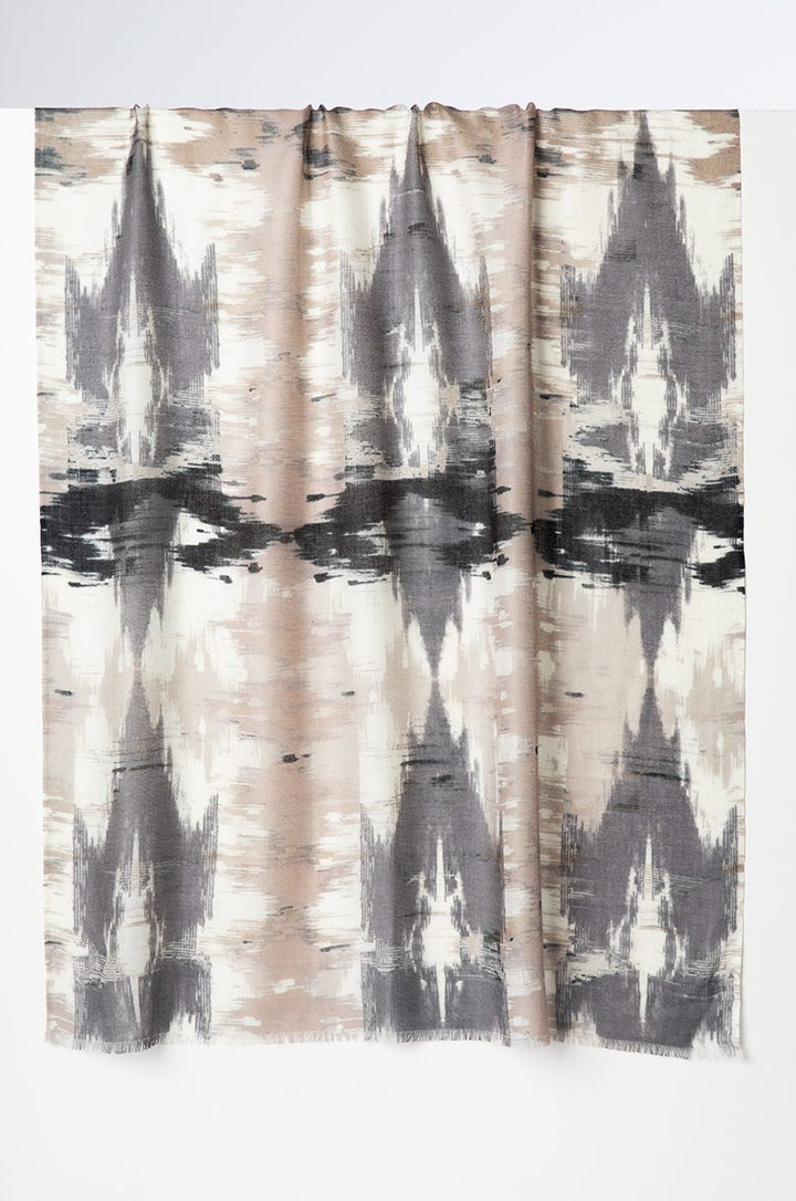 NATURAL IKAT PRINT SCARF