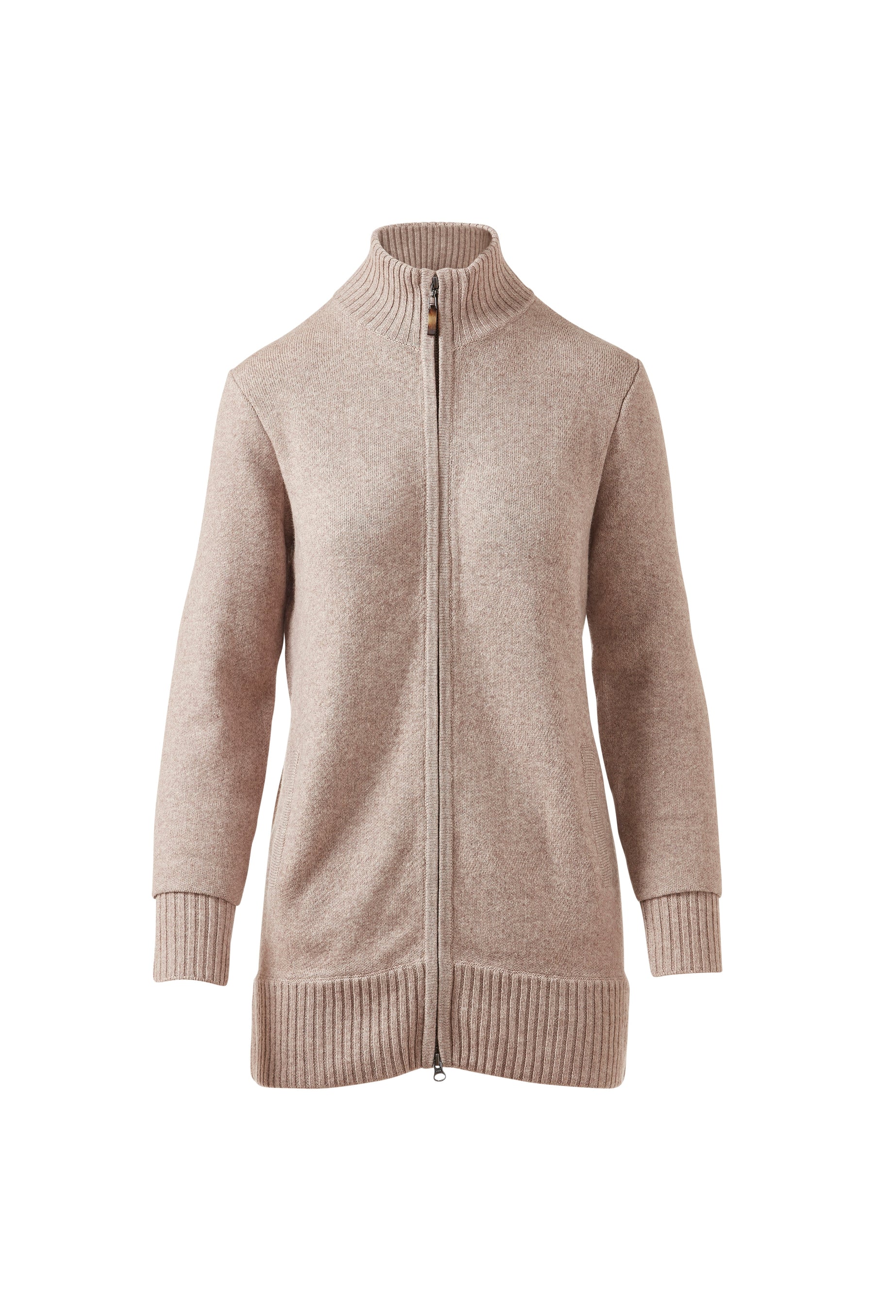 ZIP MOCK CARDIGAN