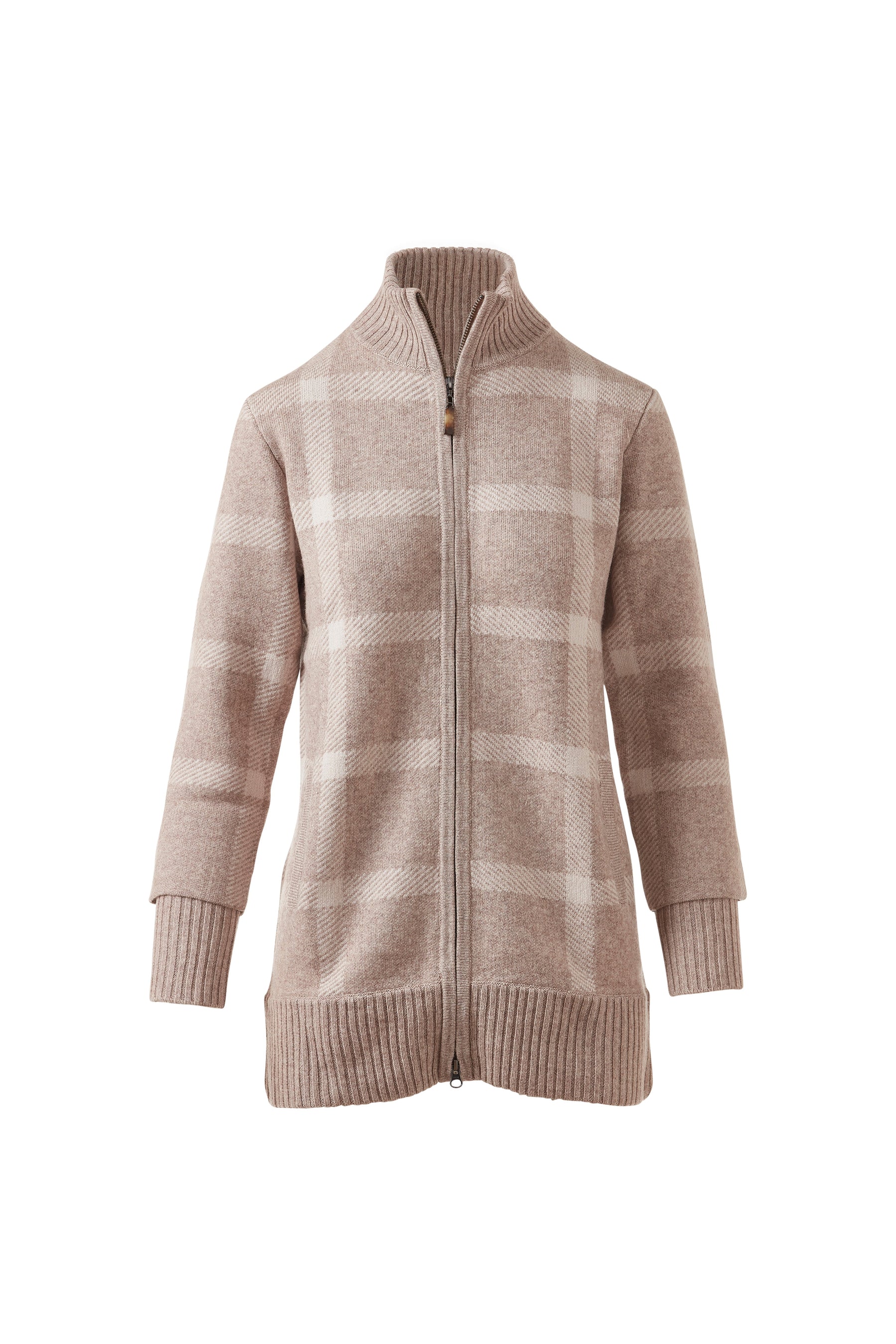 ZIP MOCK CARDIGAN