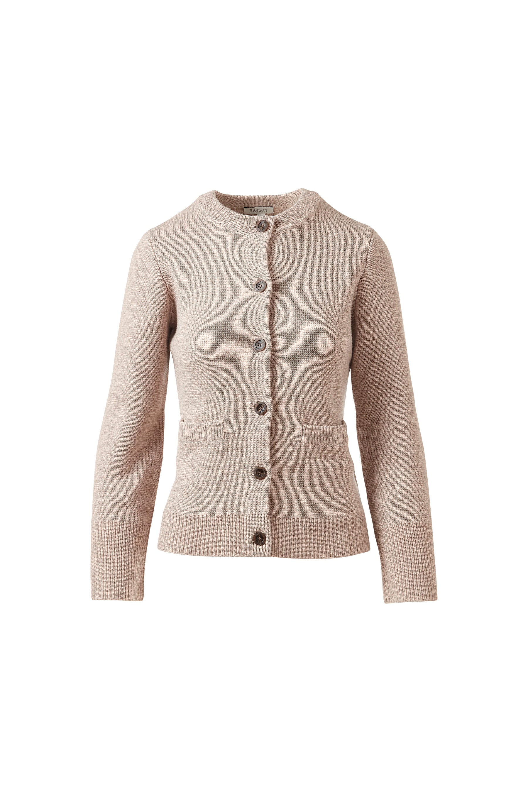DOUBLEKNIT FITTED CREW CARDIGAN