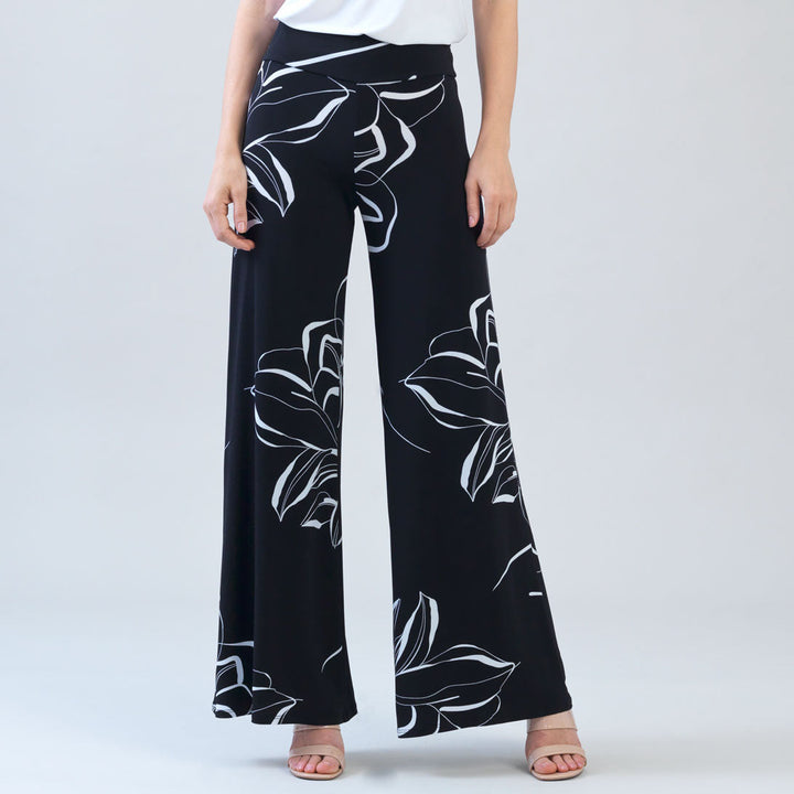 Signature Palazzo Pant - Floral Outline - Clara Sunwoo