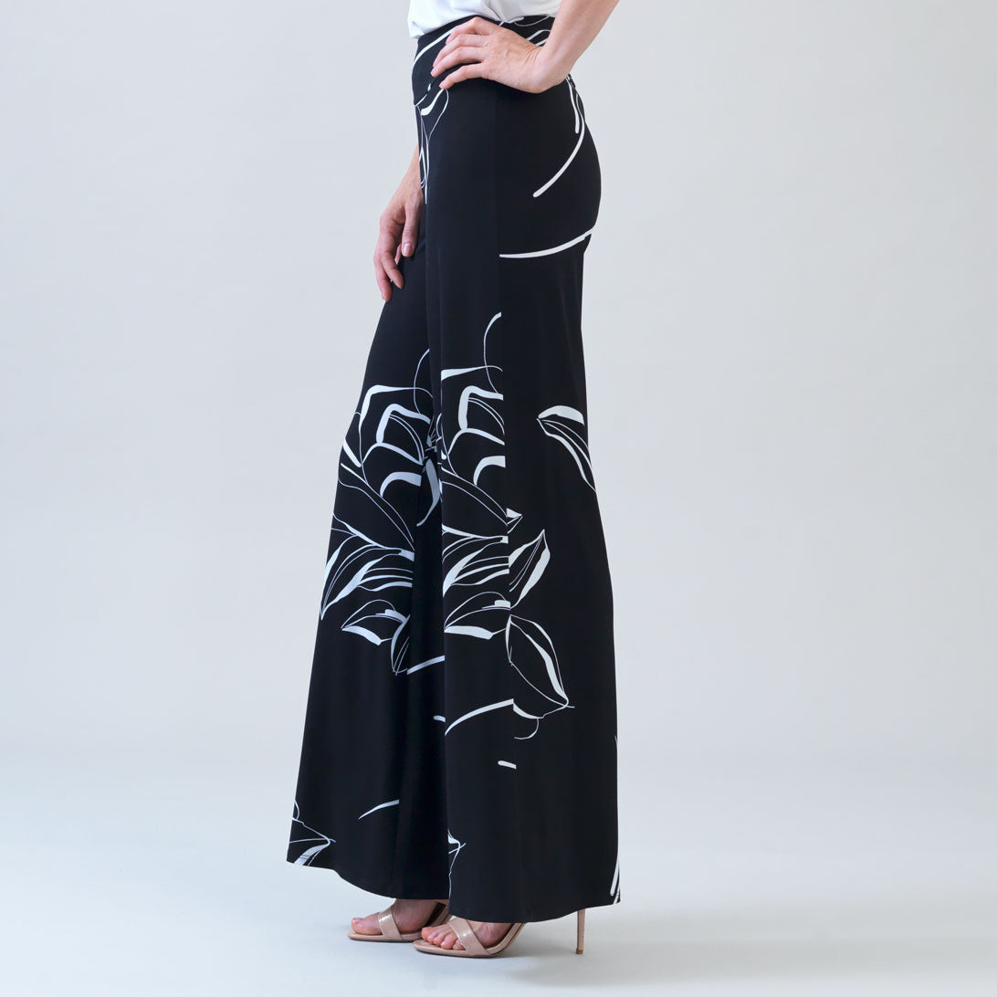 Signature Palazzo Pant - Floral Outline - Clara Sunwoo