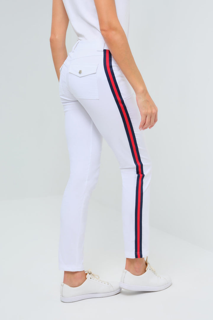 McCall Stripe Performance Cotton Skinny Pant