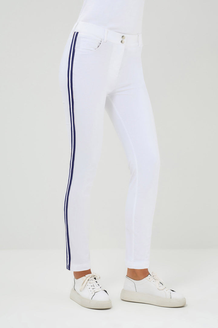 Luli Stripe Performance Cotton Skinny Pant