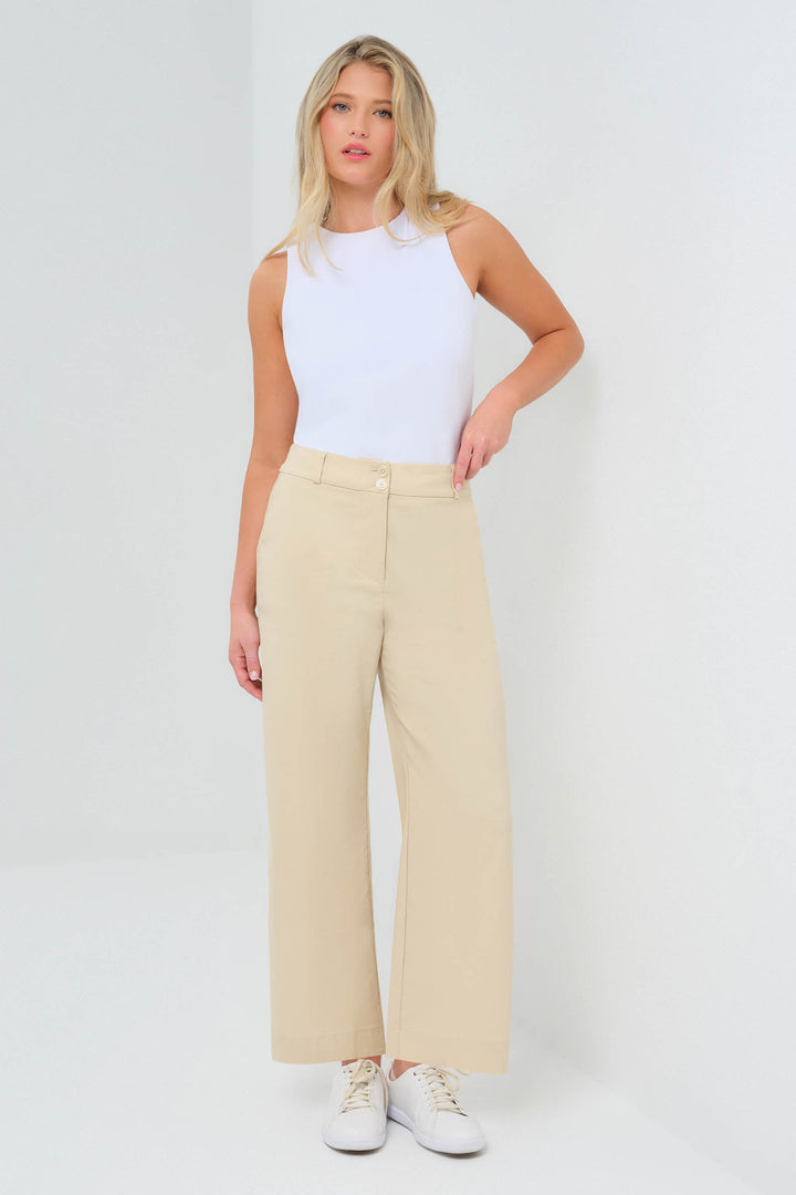 Ivanna Performance Cotton Cropped Flare Pant