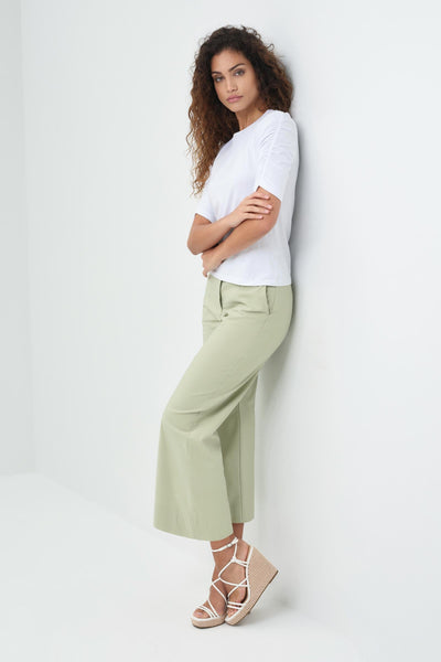 Sophia Tshirt with Ruched Elbow Sleeves