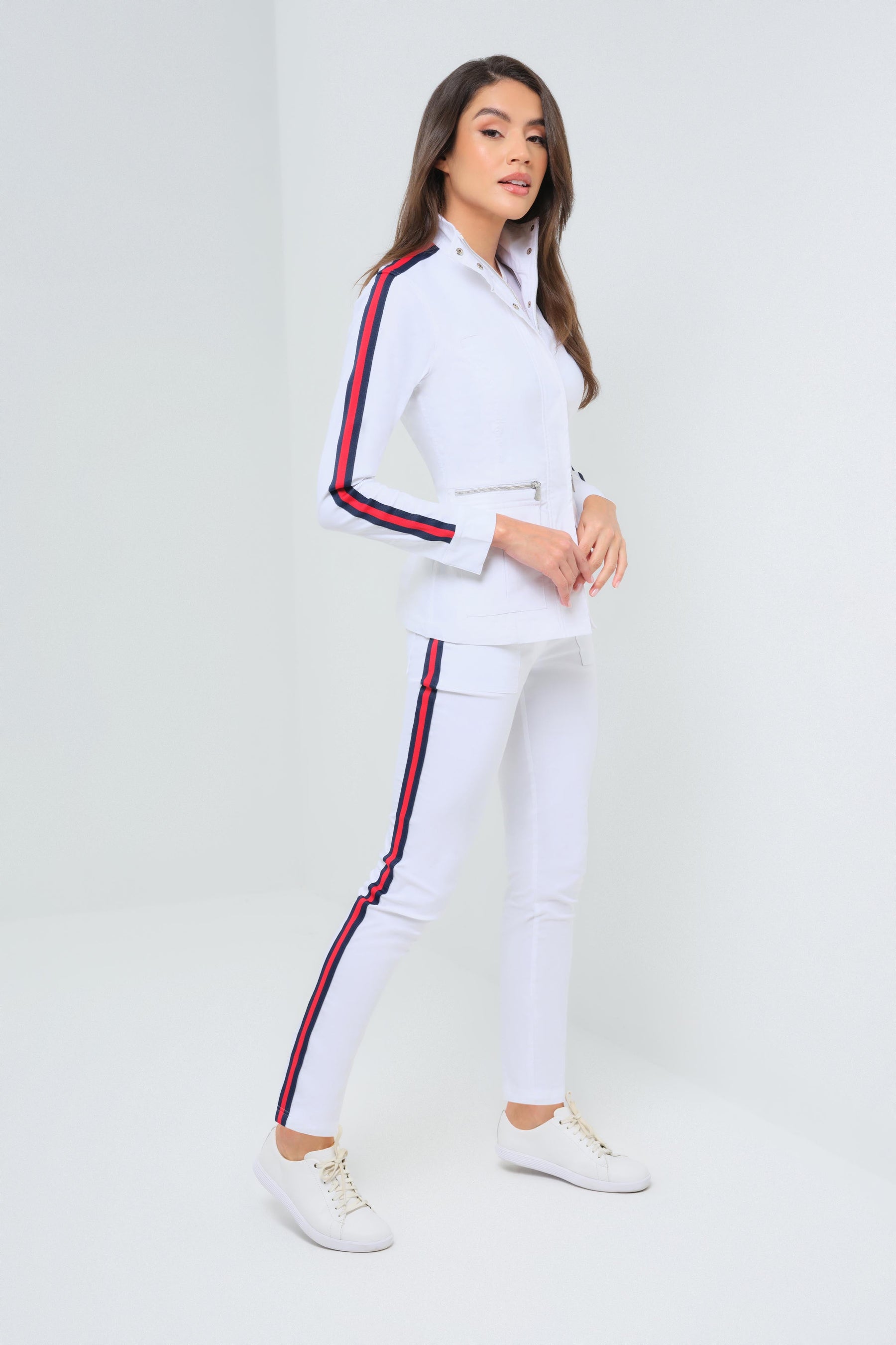 McCall Stripe Performance Cotton Skinny Pant
