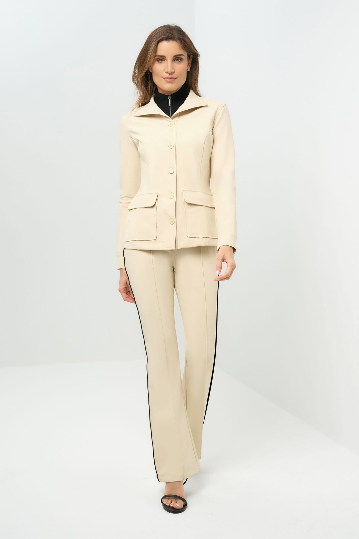 Reign Performance Twill Button Front Jacket
