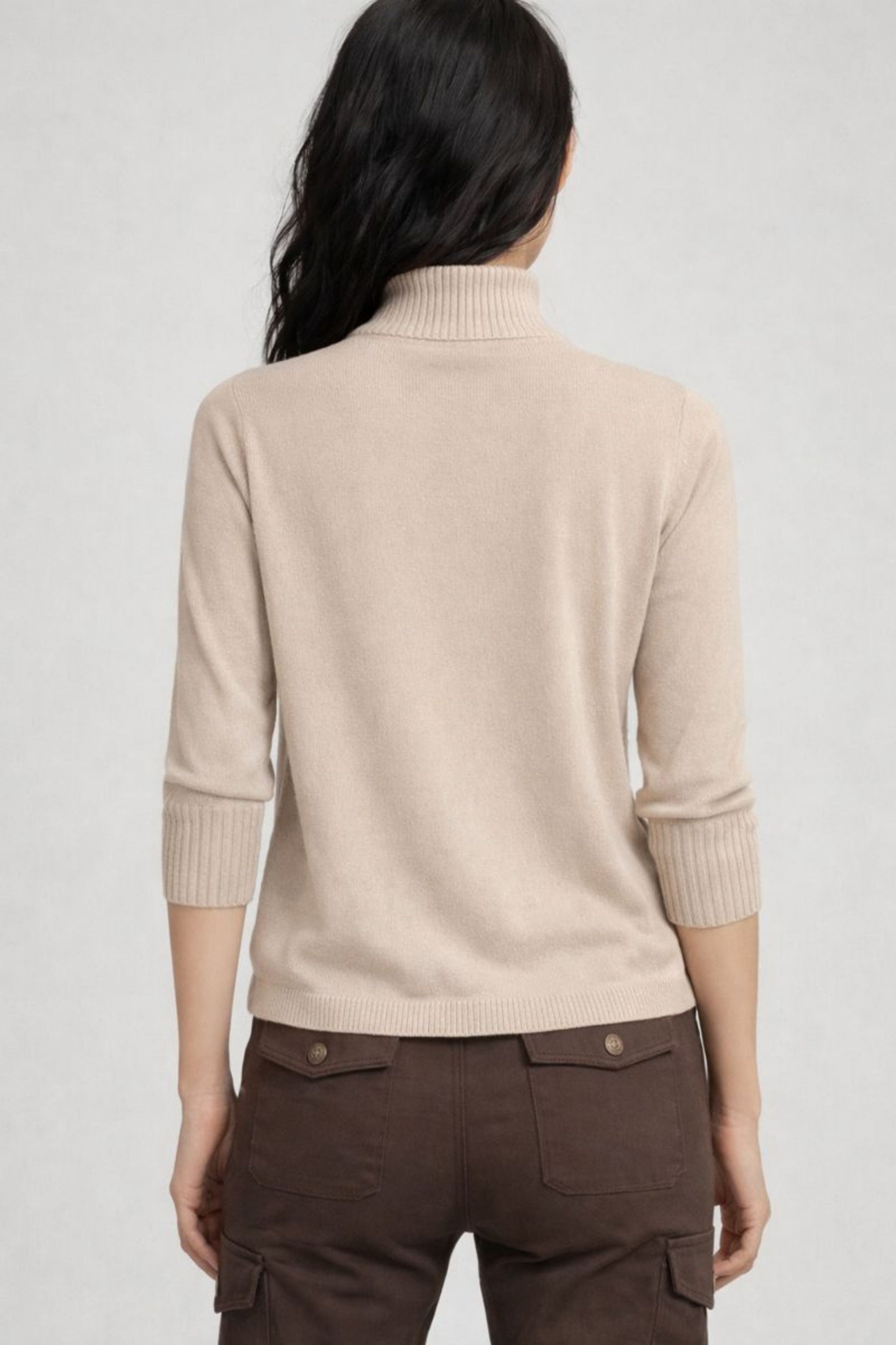 Lucely Elbow-Sleeve Quarter Zip Mock Neck