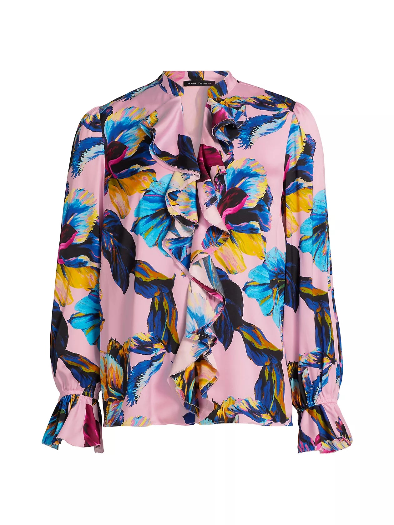 THE MINNE DAPHNE GARDEN SILK PRINTED BLOUSE