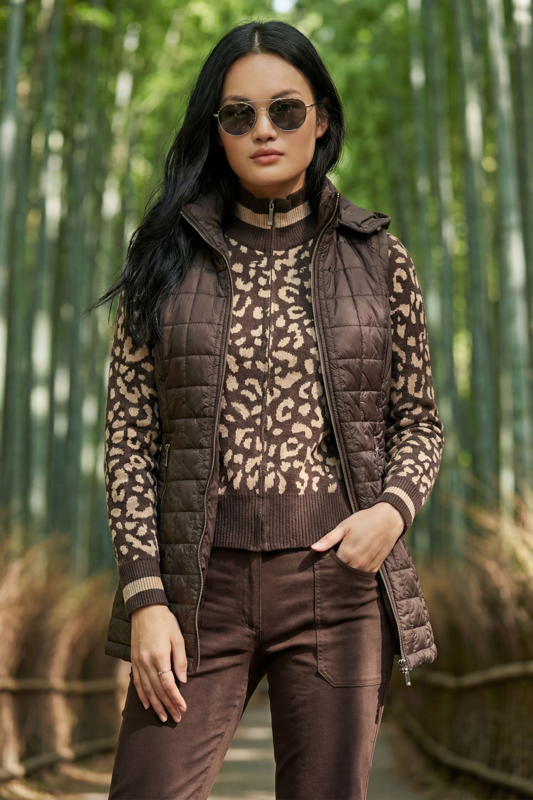 Hooded Montreal Quilted Vest With Removable Hood