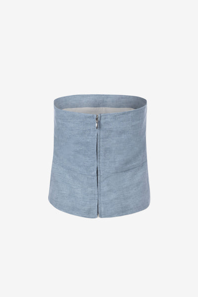 Linen blend bustier