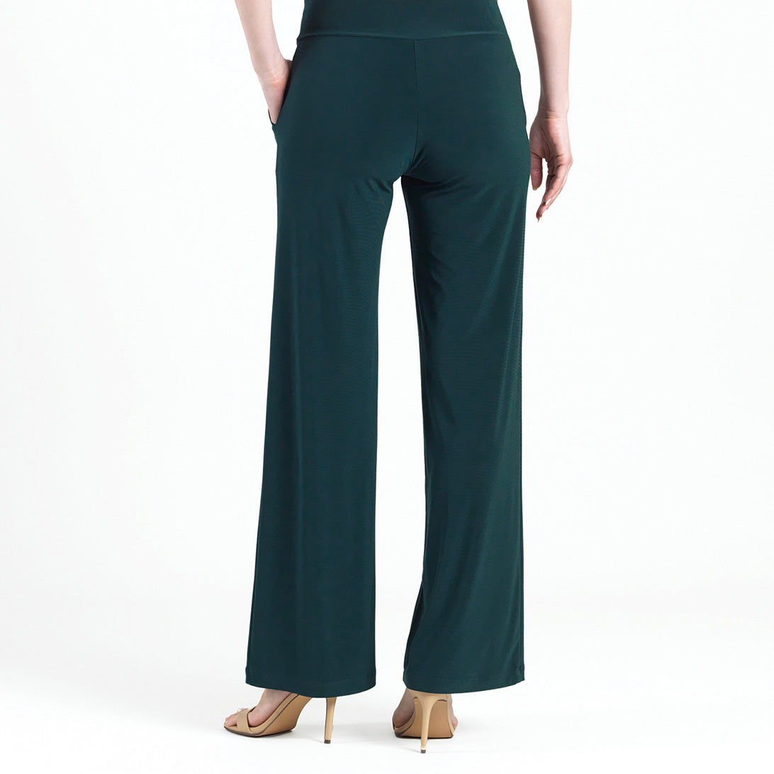 Signature Wide Leg Pocket Pant - Hunter Green