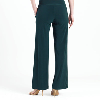 Signature Wide Leg Pocket Pant - Hunter Green