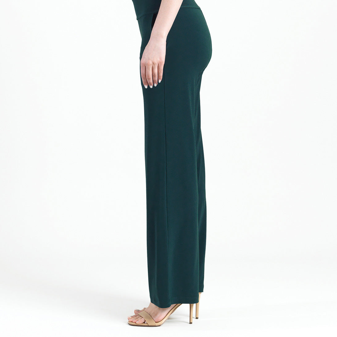 Signature Wide Leg Pocket Pant - Hunter Green