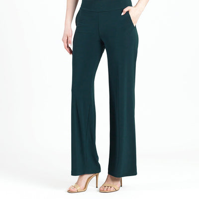 Signature Wide Leg Pocket Pant - Hunter Green