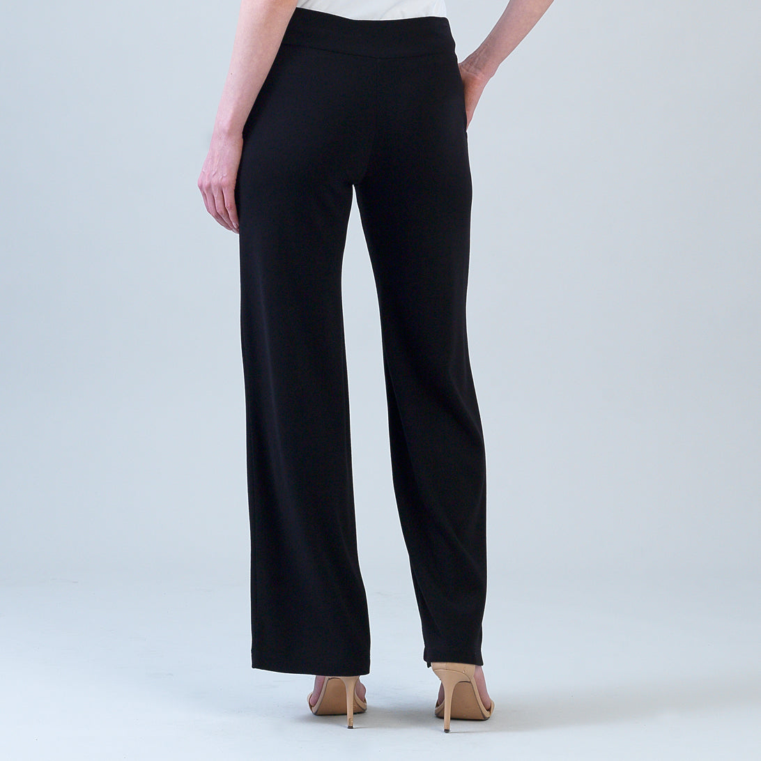 Lounge Knit - Wide Leg Pocket Pant - Black