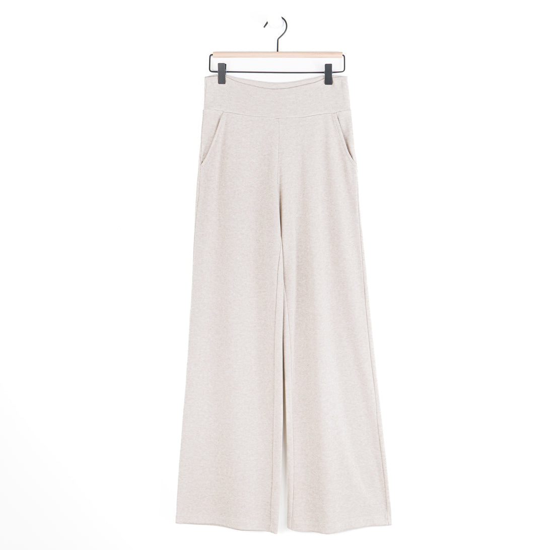 Lounge Knit - Wide Leg Pocket Pant - Natural