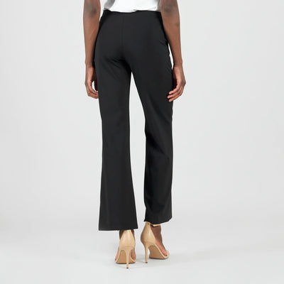 Rayon-Ponte Knit - Loose Leg Pocket Pant - Black