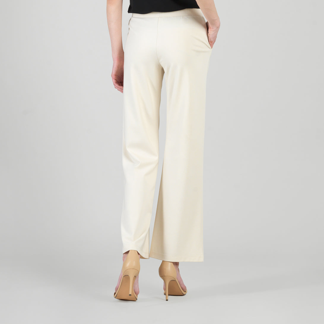 Rayon-Ponte Knit - Loose Leg Pocket Pant - Khaki
