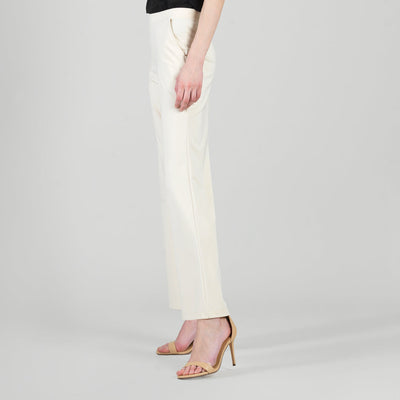 Rayon-Ponte Knit - Loose Leg Pocket Pant - Khaki
