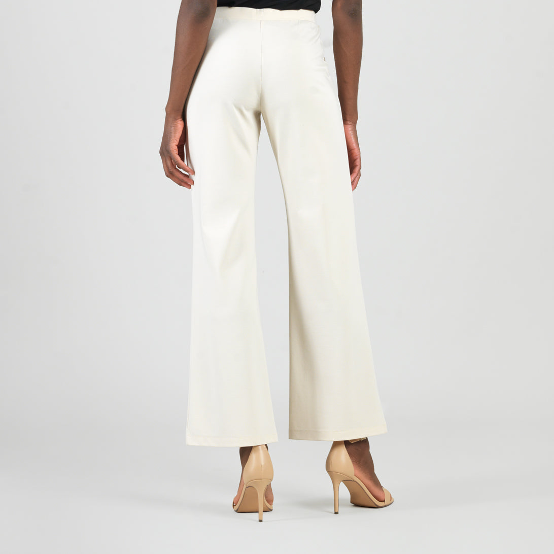 Rayon-Ponte Knit - Loose Leg Pocket Pant - Khaki