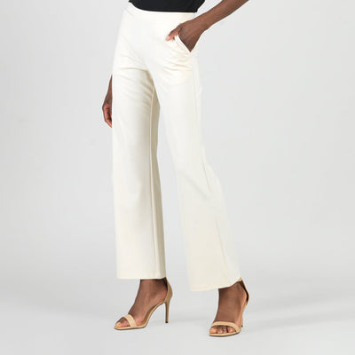Rayon-Ponte Knit - Loose Leg Pocket Pant - Khaki
