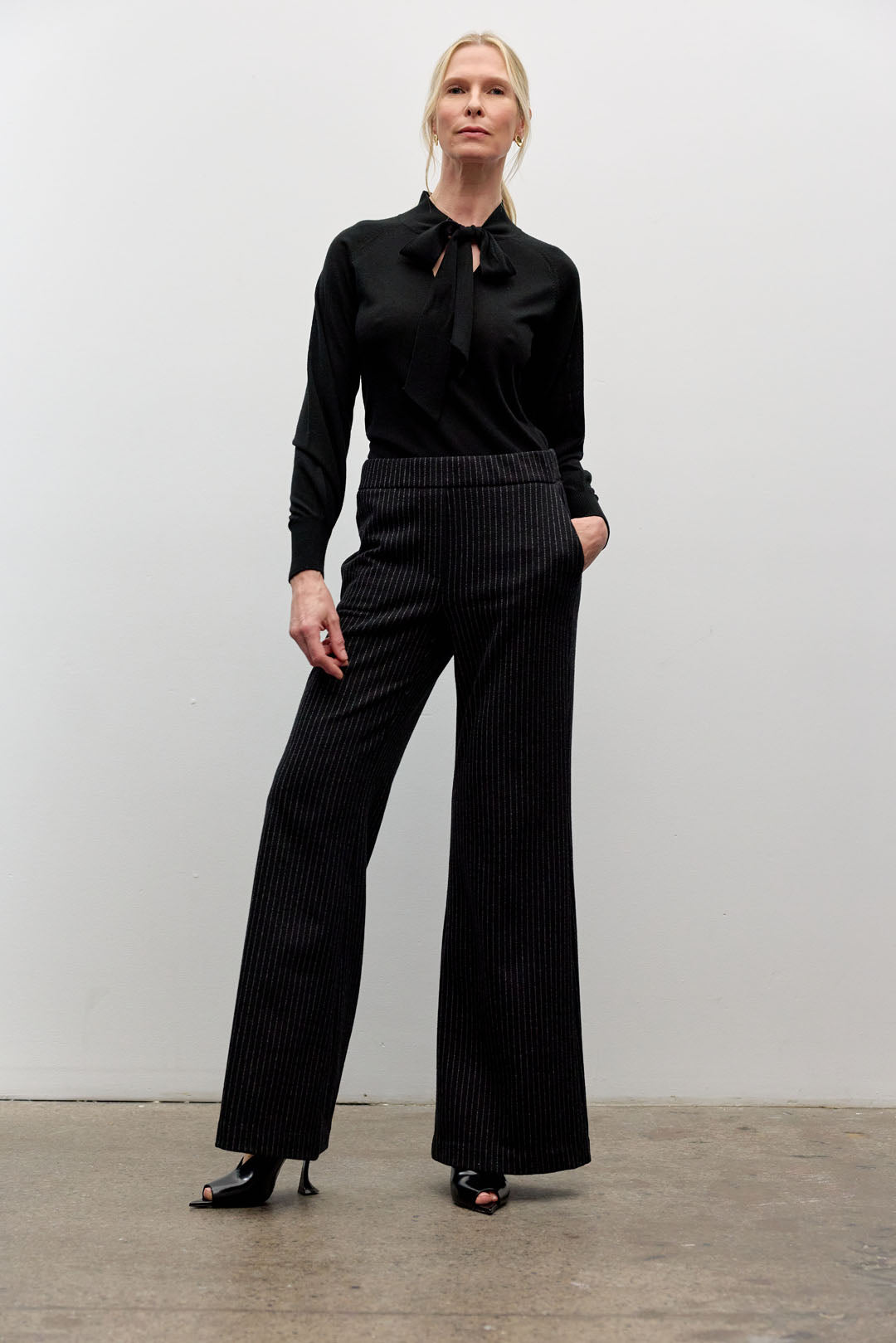 Pinstripe pull on pant