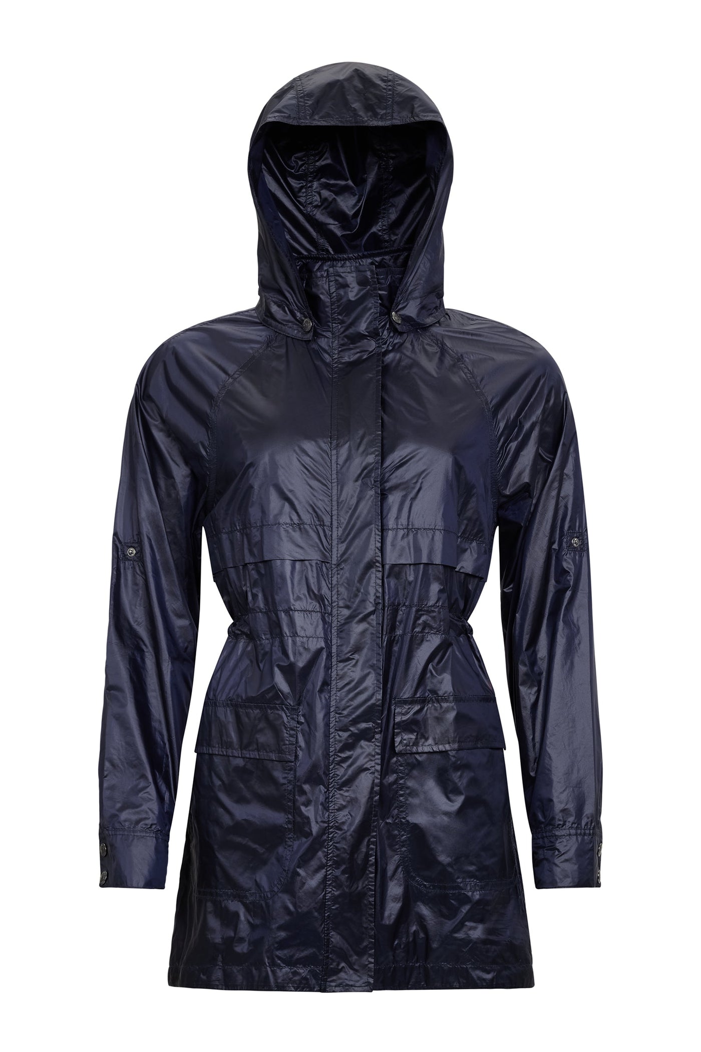 The Best Travel Jacket. Flat Lay of a Ramona Windbreaker Jacket in Navy.