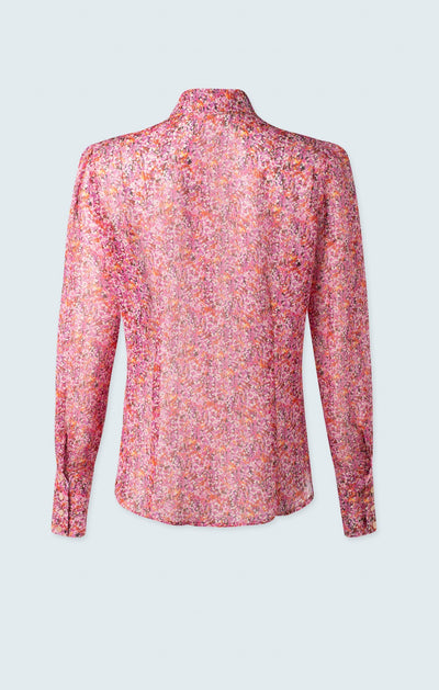 Printed long sleeve blouse