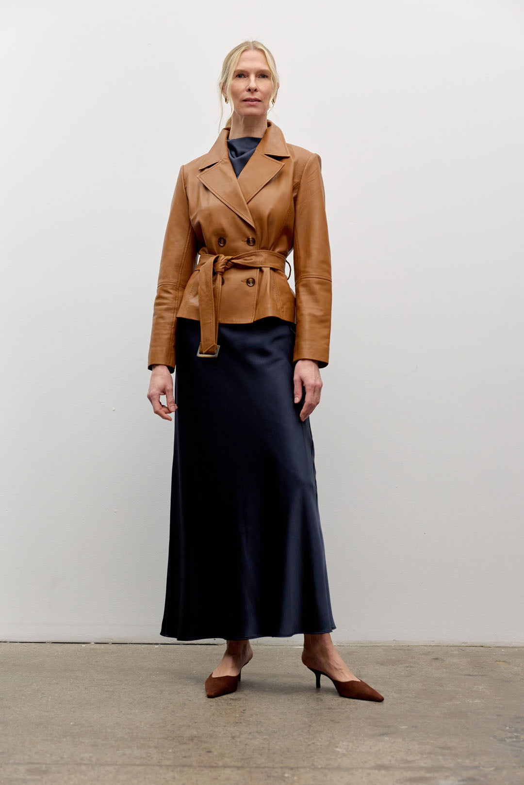 Satin slip skirt